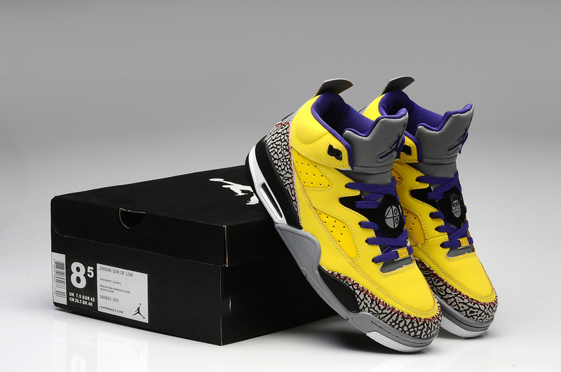 Nike Air Jordan Spizike Yellow Grey Cement Black Shoes