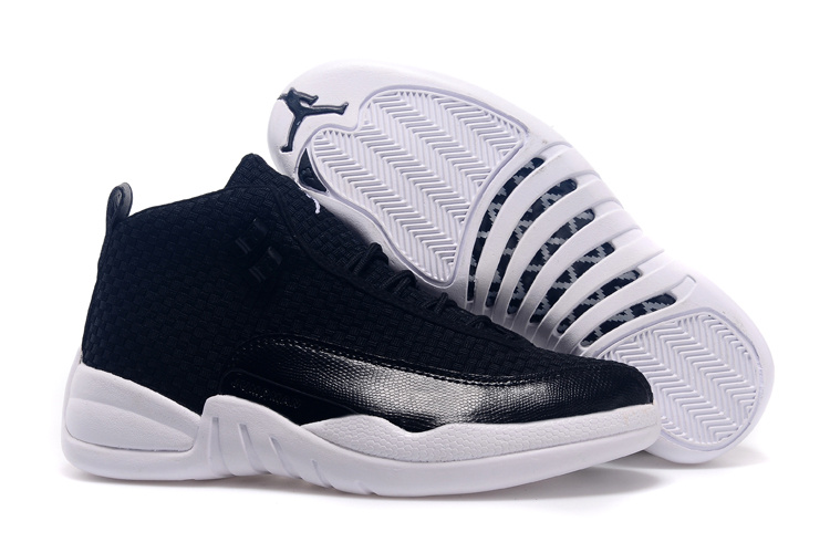 Nike 2015 Black White Air Jordan 12 Future Shoes - Click Image to Close