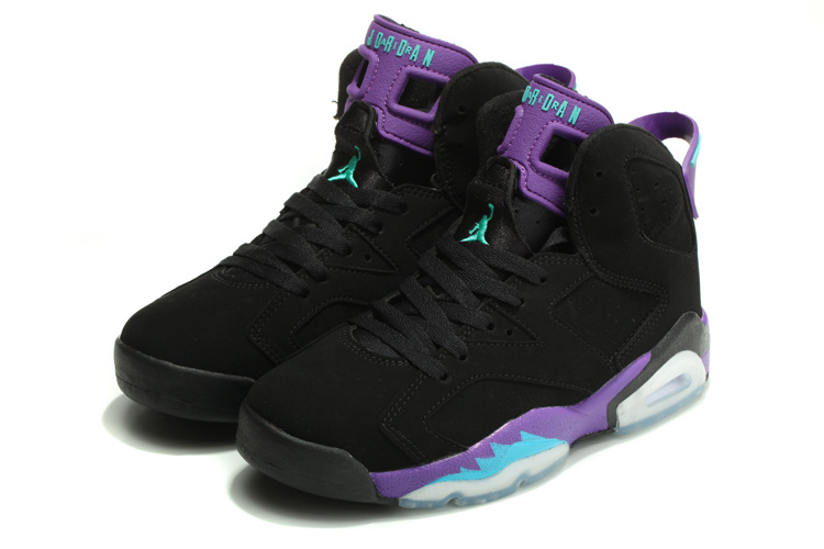 purple and black womens jordans