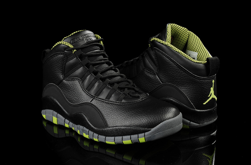 New Air Jordan 10 Black Green Shoes