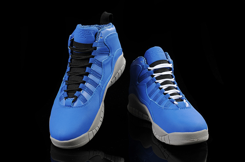 New Air Jordan 10 Blue Grey Shoes