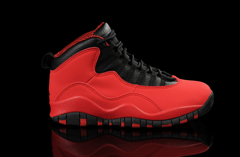 New Air Jordan 10 Red Black Shoes - Click Image to Close