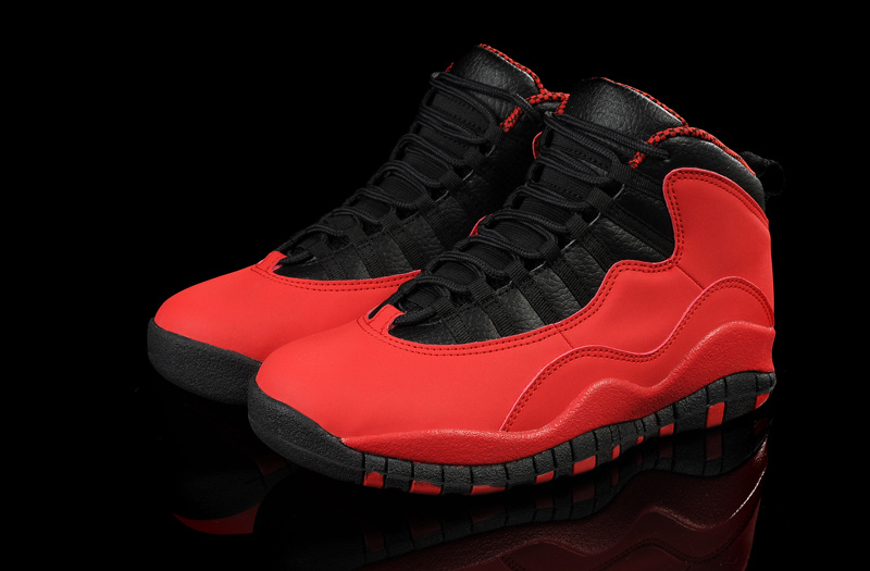 New Air Jordan 10 Red Black Shoes - Click Image to Close