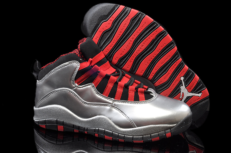 New Air Jordan 10 Retro Brown Black Red Shoes - Click Image to Close