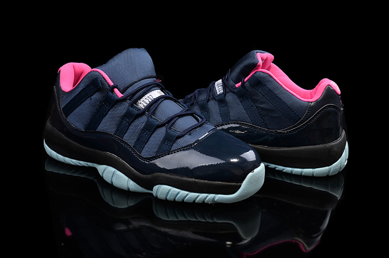 2015 Nike Air Jordan 11 Black Pink Shoes - Click Image to Close