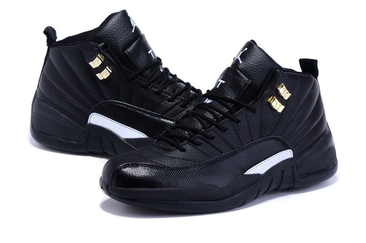 2015 Nike Air Jordan 12 Retro All Black Shoes