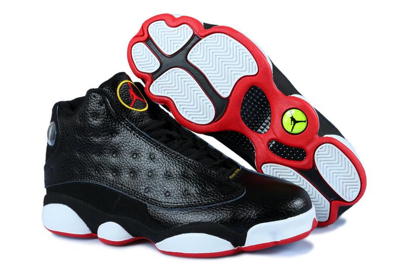 New Jordan 13 Black Red White With 3D Eye And Recoil Air Cushion - Click Image to Close