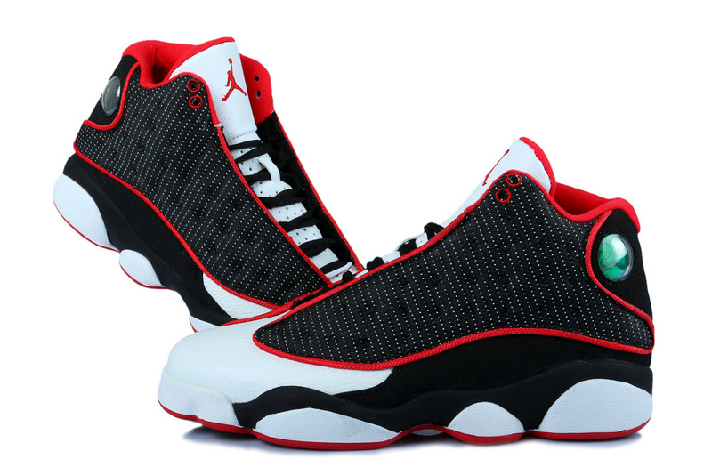 New Jordan 13 Black White Red With 3D Eye And Recoil Air Cushion - Click Image to Close