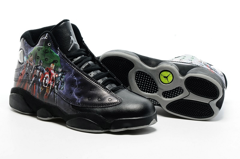 Nike Air Jordan 13 Retro the Avengers Black Basketball Shoes - Click Image to Close