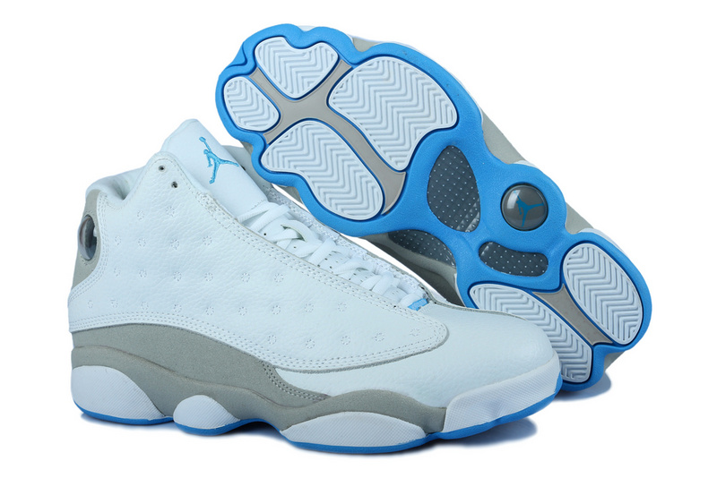 New Jordan 13 White Grey With 3D Eye And Recoil Air Cushion - Click Image to Close