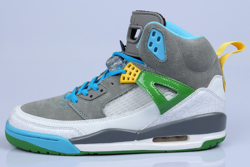 Nike Jordan 3.5 Suede Grey White Green Blue Shoes - Click Image to Close