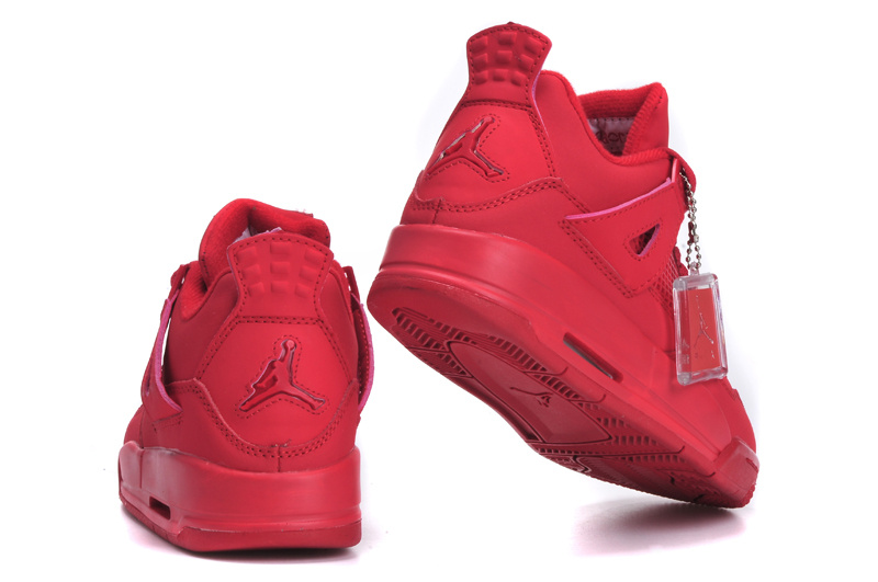 Nike Jordan 4 All Red Shoes For Women
