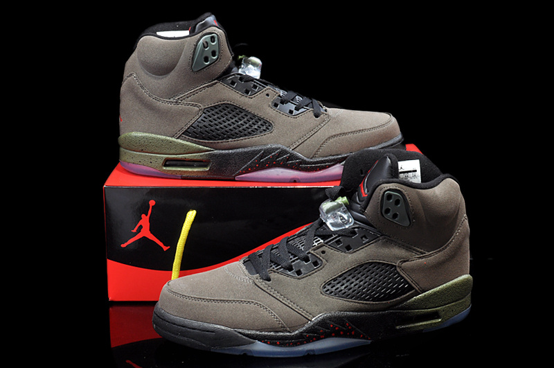 New Nike Air Jordan 5 Hardback Edition Army Black Shoes - Click Image to Close