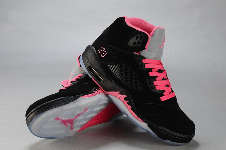 Nike Jordan 5 Retro Black Pink White For Women