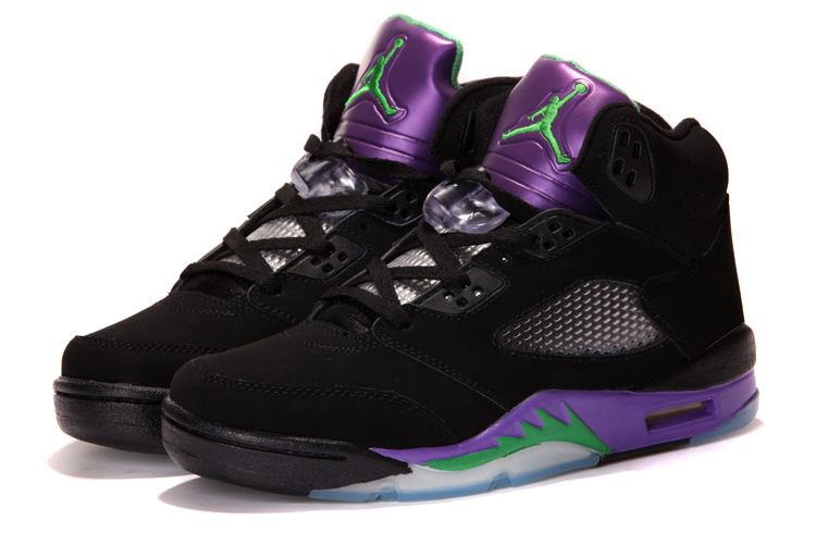 New Nike Air Jordan 5 Retro Black Purple Shoes