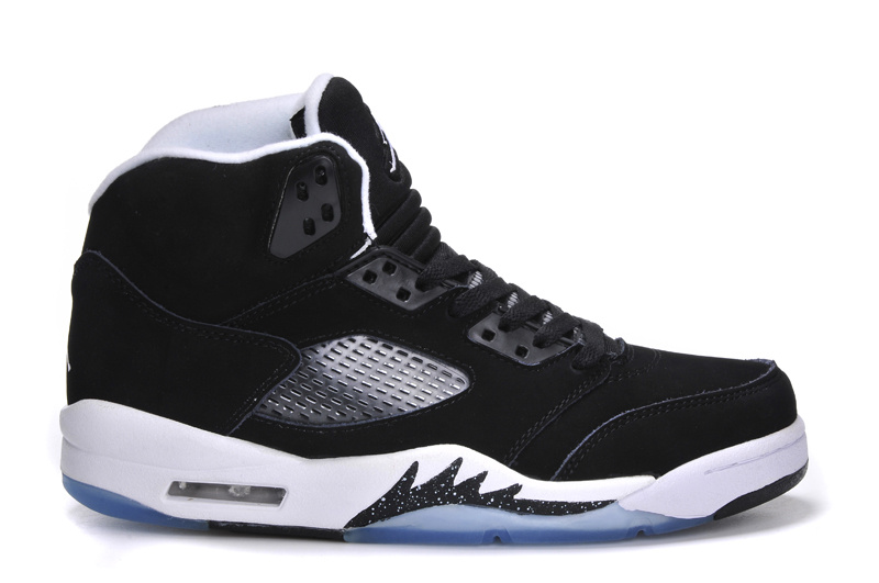 New Nike Air Jordan 5 Retro Black White Shoes