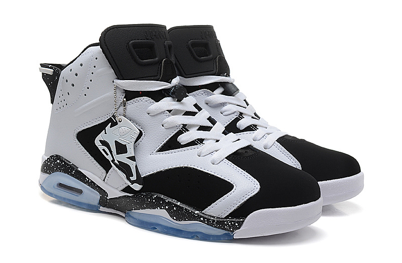New Nike Jordan 6 Oreo Shoes White Black - Click Image to Close