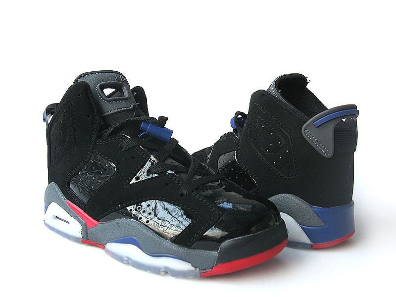 Nike Jordan 6 Retro Black Grey Red For Women - Click Image to Close