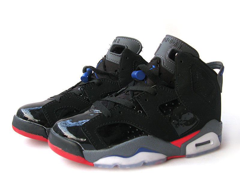 Nike Jordan 6 Retro Black Grey Red For Women - Click Image to Close