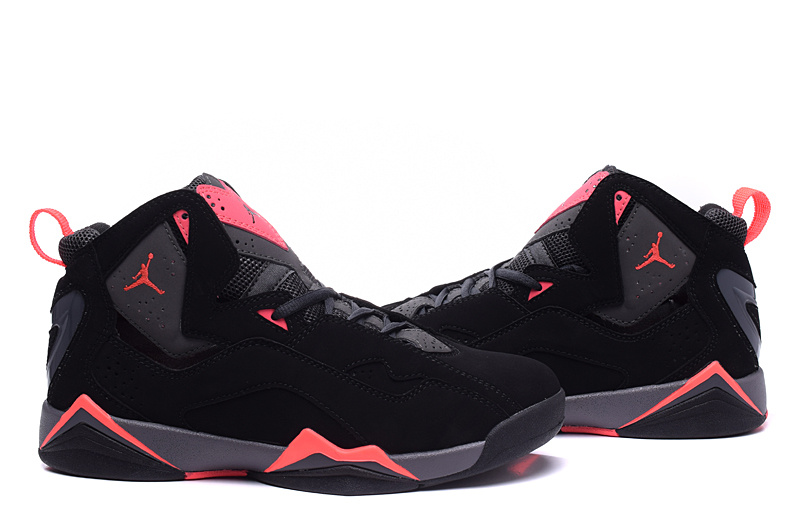 Latest Nike Air Jordan 7 Black Red Shoes For Women