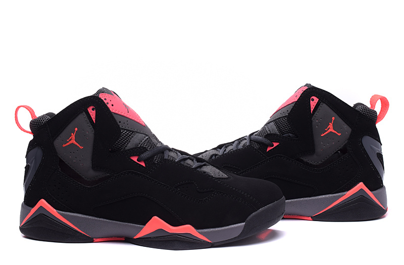 Latest Nike Air Jordan 7 Black Red Shoes For Women - Click Image to Close