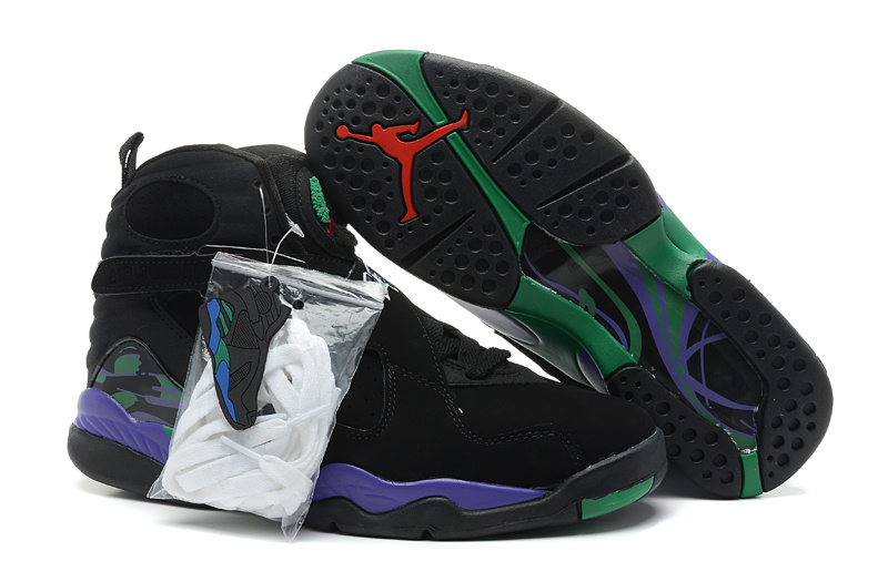 New Jordan 8 Retro Black Purple Shoes