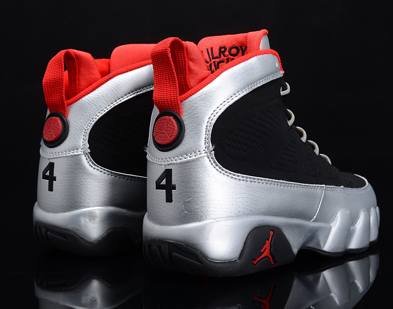 New Nike Jordan 9 Retro Kilroys Black Silver Red Shoes