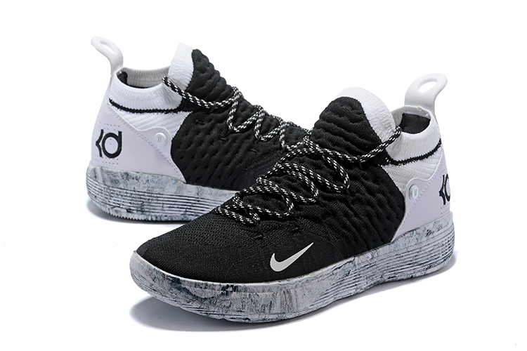 New KD Durant 11 Black White Shoes - Click Image to Close