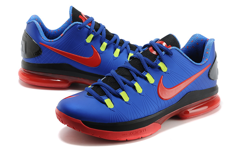 2014 Kevin Durant 5 Shoes Low Blue Red Black Shoes - Click Image to Close