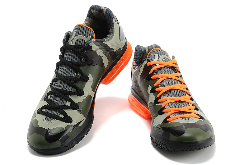 2014 Kevin Durant 5 Shoes Low Camo Orange Shoes