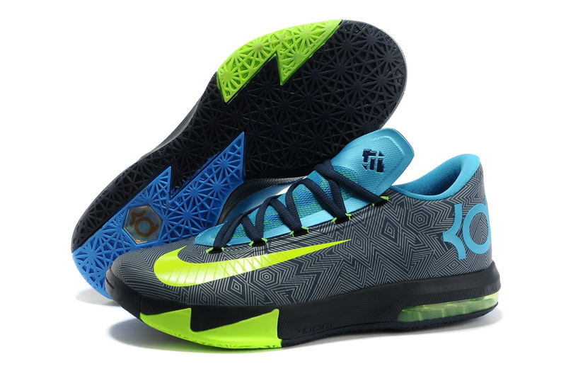 2014 Nike Kevin Durant 6 Grey Blue Black Yellow