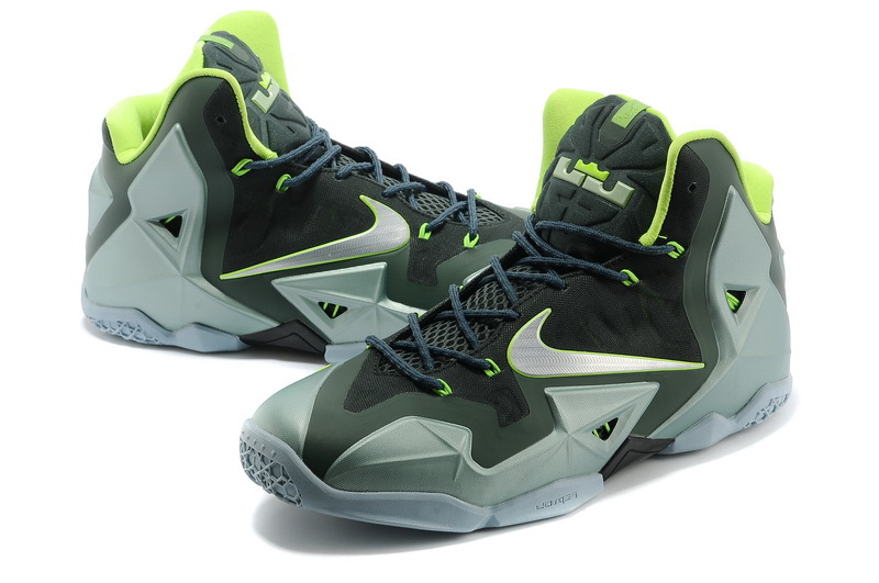 Discount Nike Lebron James 11 Shoes Black Grey - Click Image to Close