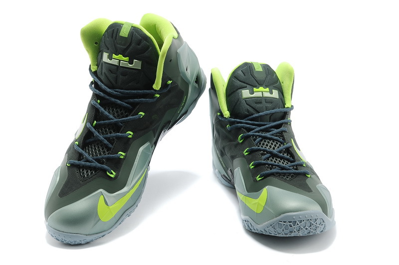 Discount Nike Lebron James 11 Shoes Black Grey - Click Image to Close