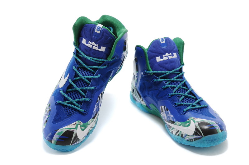 Nike Lebron James 11 Shoes Blue White