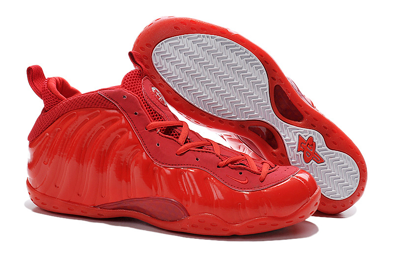 New Nike Air Foam Penny Hardaway All Red Shoes - Click Image to Close