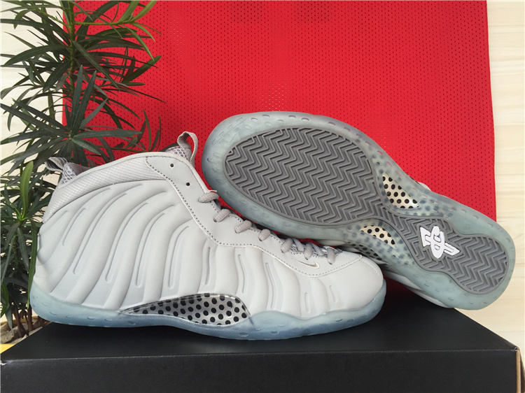 New Nike Air Foamposite One Grey Ice Sole Shoes - Click Image to Close