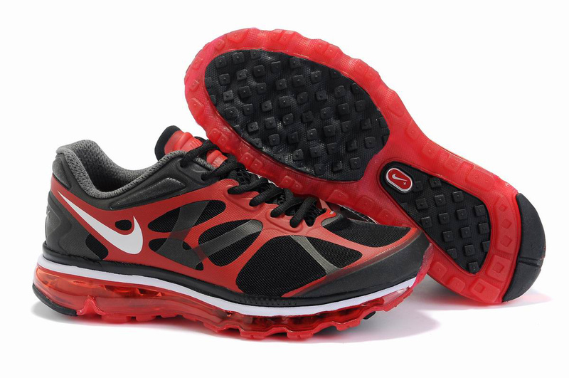 New Nike Air Max 2012 Black Red Lovers Shoes - Click Image to Close