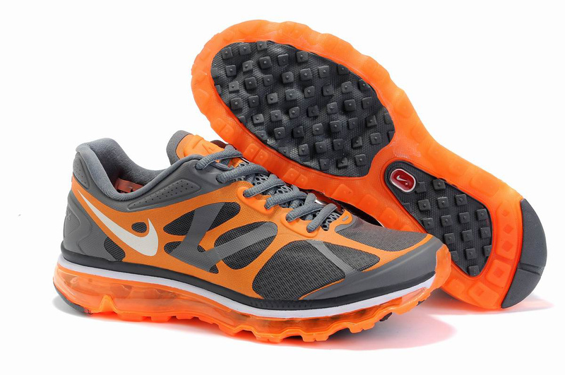 New Nike Air Max 2012 Grey Orange Lovers Shoes.