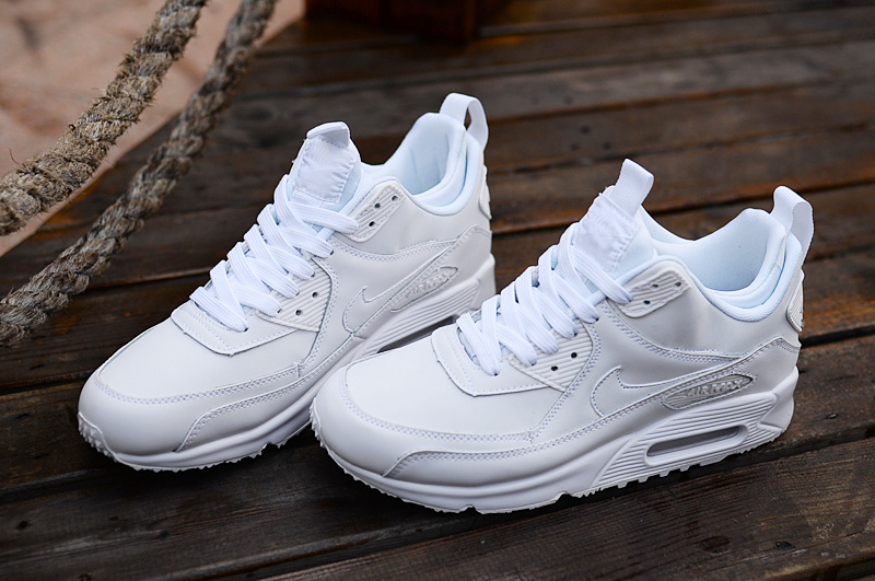 Nike Air Max 90 High All White - Click Image to Close