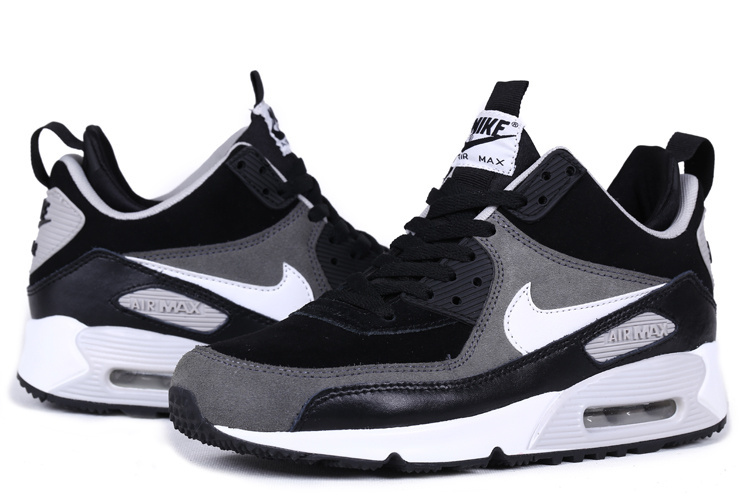 Nike Air Max 90 High Black White - Click Image to Close