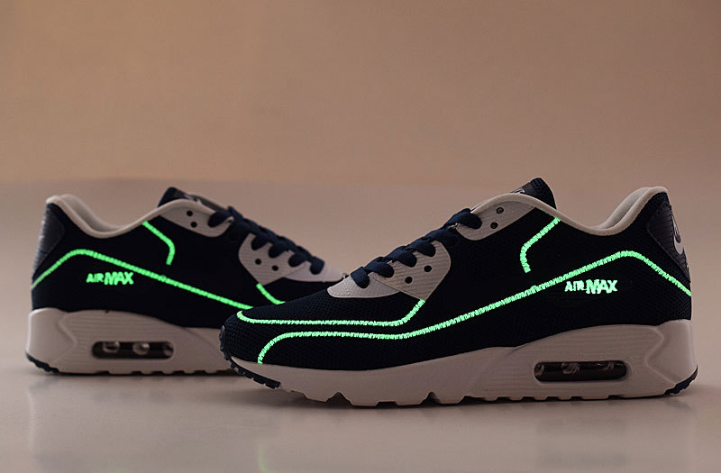 2016 Nike Air Max 90 Midnight Firefly Blue White - Click Image to Close