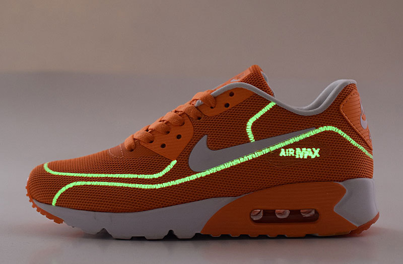 2016 Nike Air Max 90 Midnight Firefly Orange White - Click Image to Close