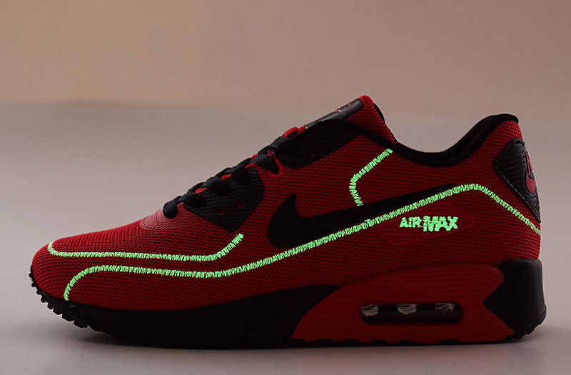 2016 Nike Air Max 90 Midnight Firefly Red Black - Click Image to Close