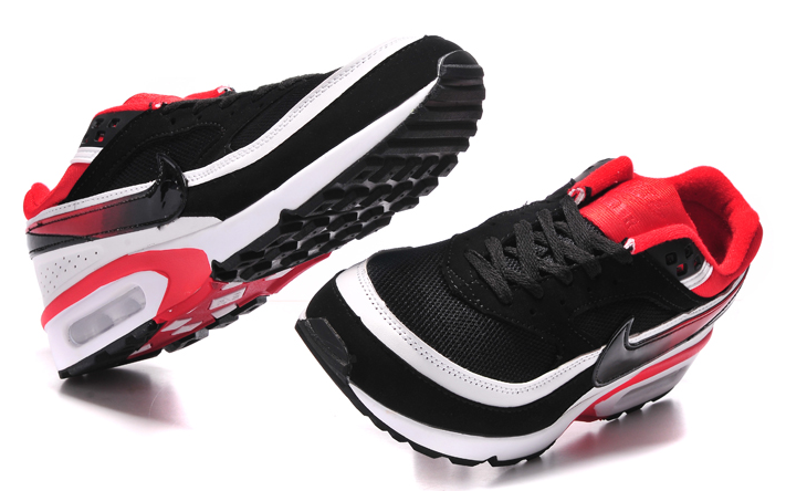 2016 Nike Air Max BW Black Red White Shoes - Click Image to Close