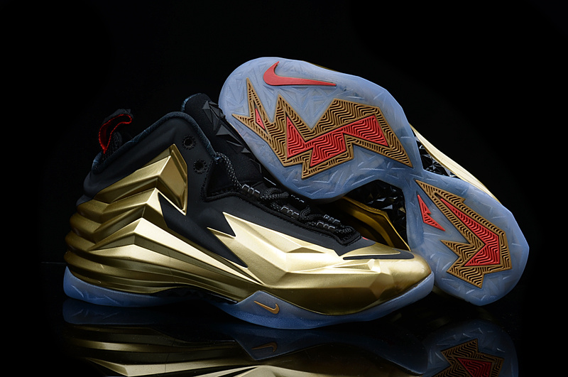 New Nike Chuck Posite Barkley Gold Black Shoes - Click Image to Close