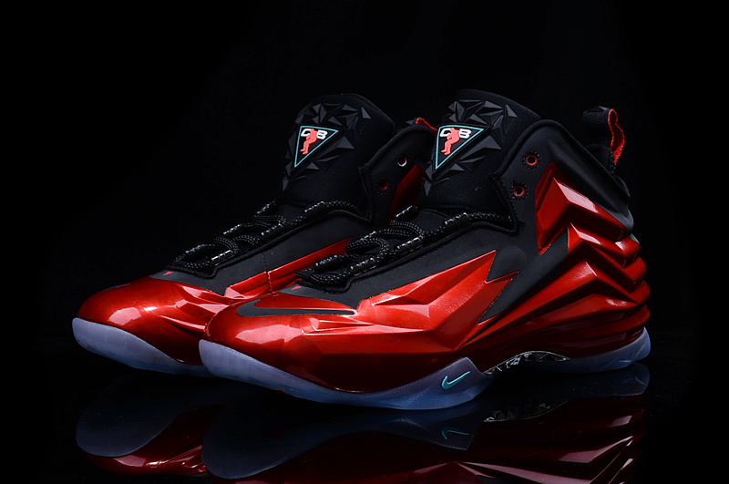 New Nike Chuck Posite Barkley Red Black Shoes - Click Image to Close