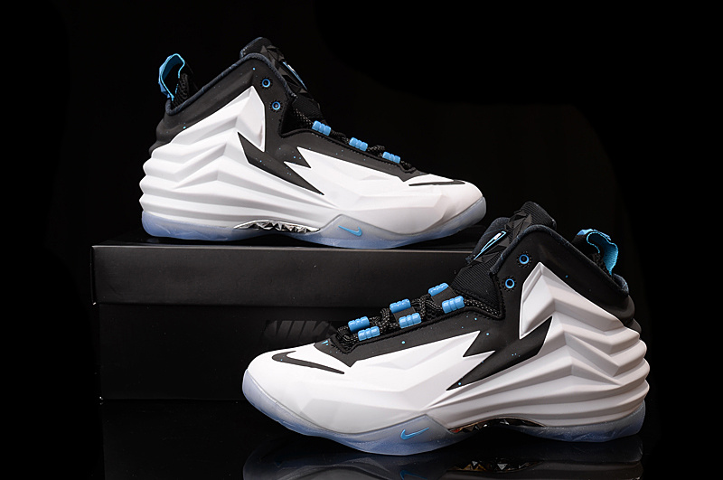 New Nike Chuck Posite Barkley White Black Blue Shoes - Click Image to Close