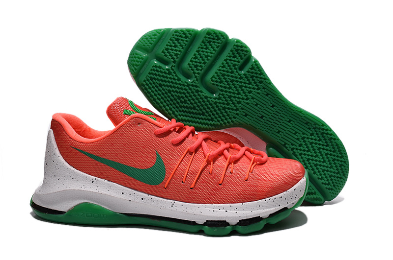 New Nike KD 8 Orange Green Basketball Shoes