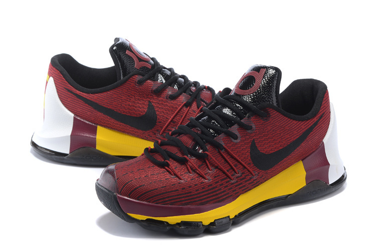 New Nike KD 8 Red Black Yellow Basketball Shoes - Click Image to Close