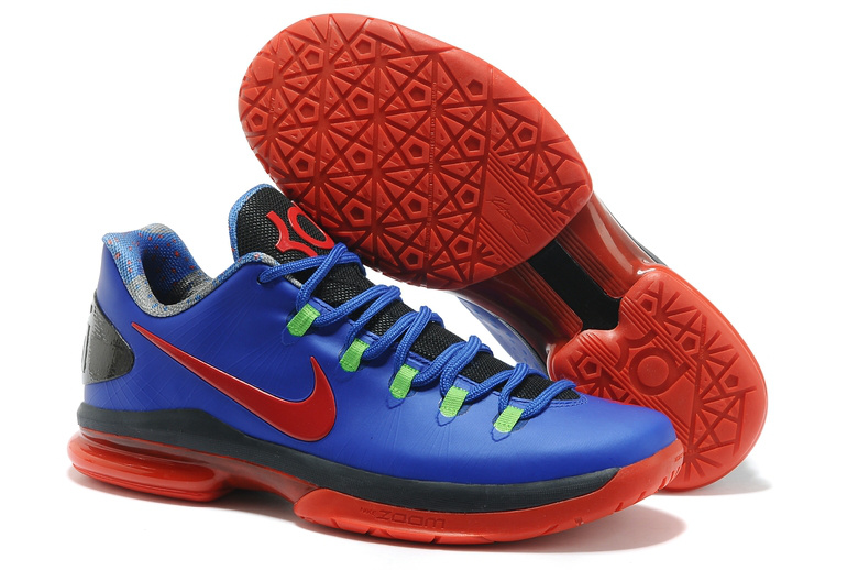 2014 Kevin Durant 5 Shoes Low Blue Red - Click Image to Close